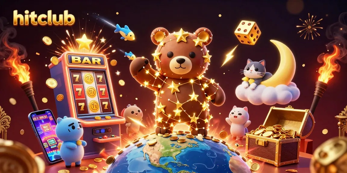 Experience hitclub with a vibrant 3D illustration showcasing thrilling slot action and dynamic gaming elements.