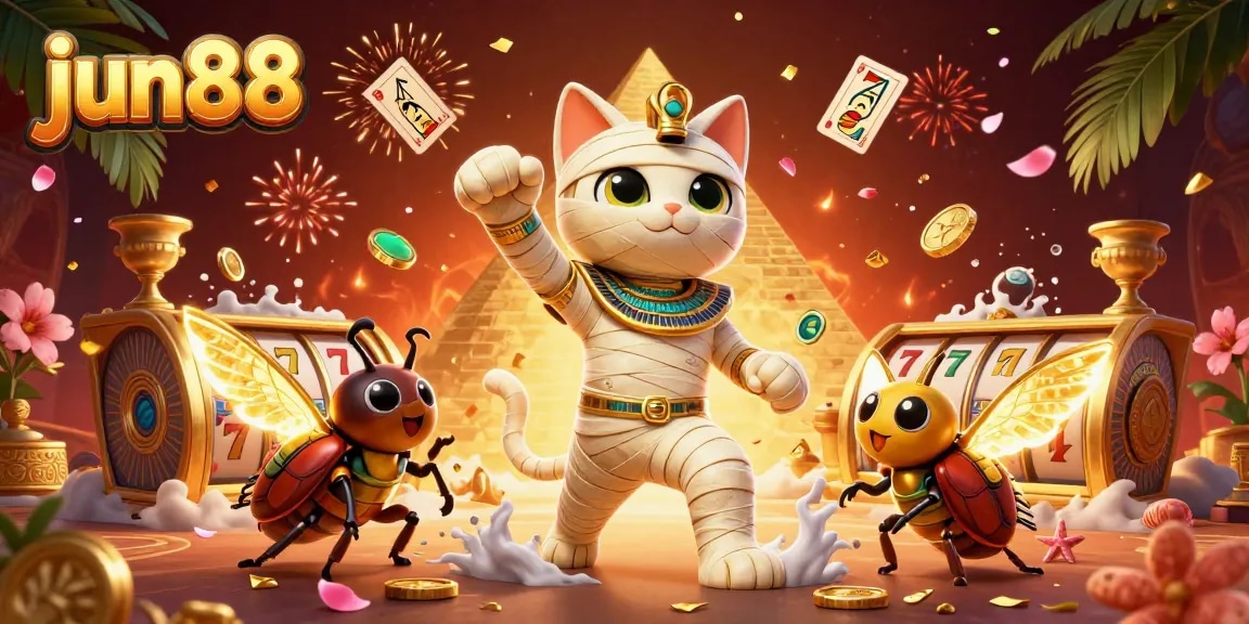 Experience thrilling gaming action at jun88 with vibrant slot elements and dynamic characters.