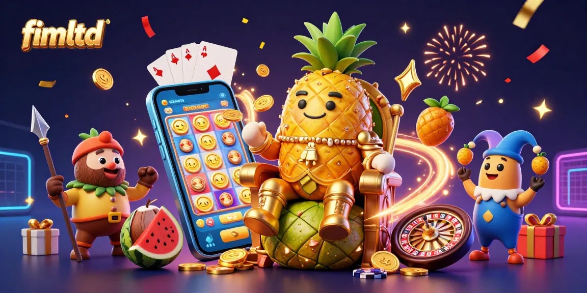 Join the fun at fimltd's vibrant casino with stunning games and characters enjoying bursts of excitement.