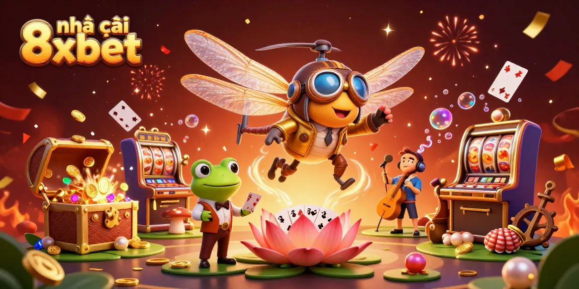 Experience excitement at nhà cái 8xbet with engaging casino games and dynamic characters amidst vibrant visuals.