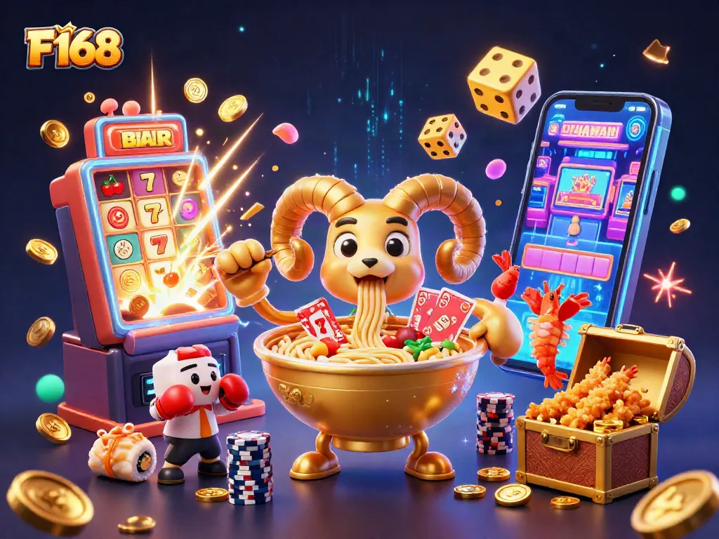 Experience thrilling gameplay at F168 with dynamic casino elements and vibrant characters.