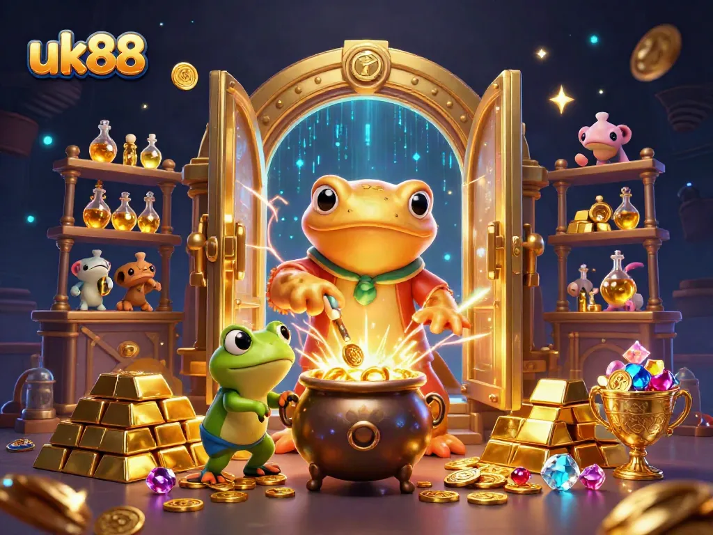 Experience thrilling adventures at uk88 with a golden salamander alchemist creating wealth from gaming.