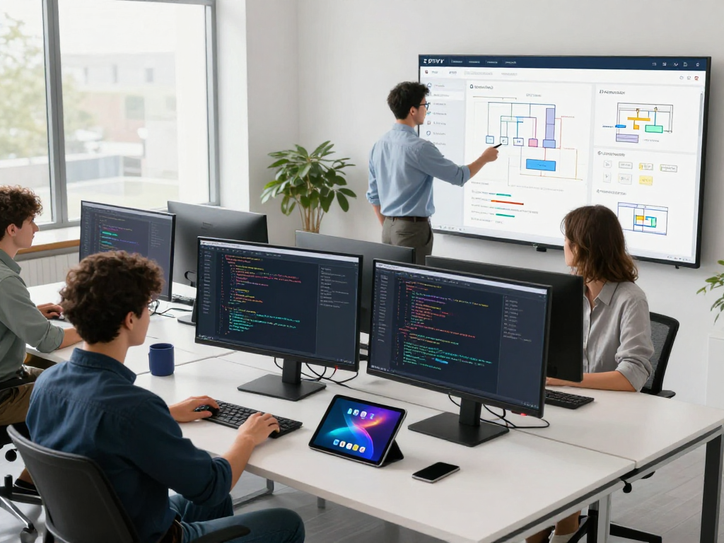 IPTV subscription reseller development workspace showcasing software innovation and cloud computing technologies.