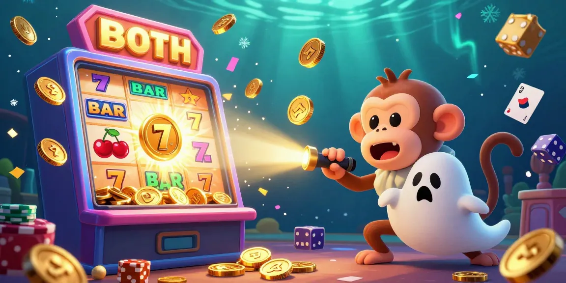 SUNWIN showcases a dynamic gambling scene with a ghost-hunting puppy and a mischievous poltergeist monkey juggling casino treasures.