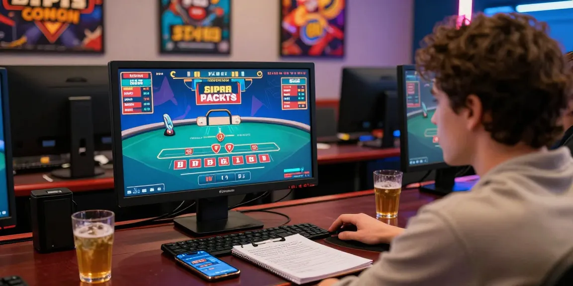 Engaged player enjoying online บาคาร่า game session in a vibrant gaming setup.
