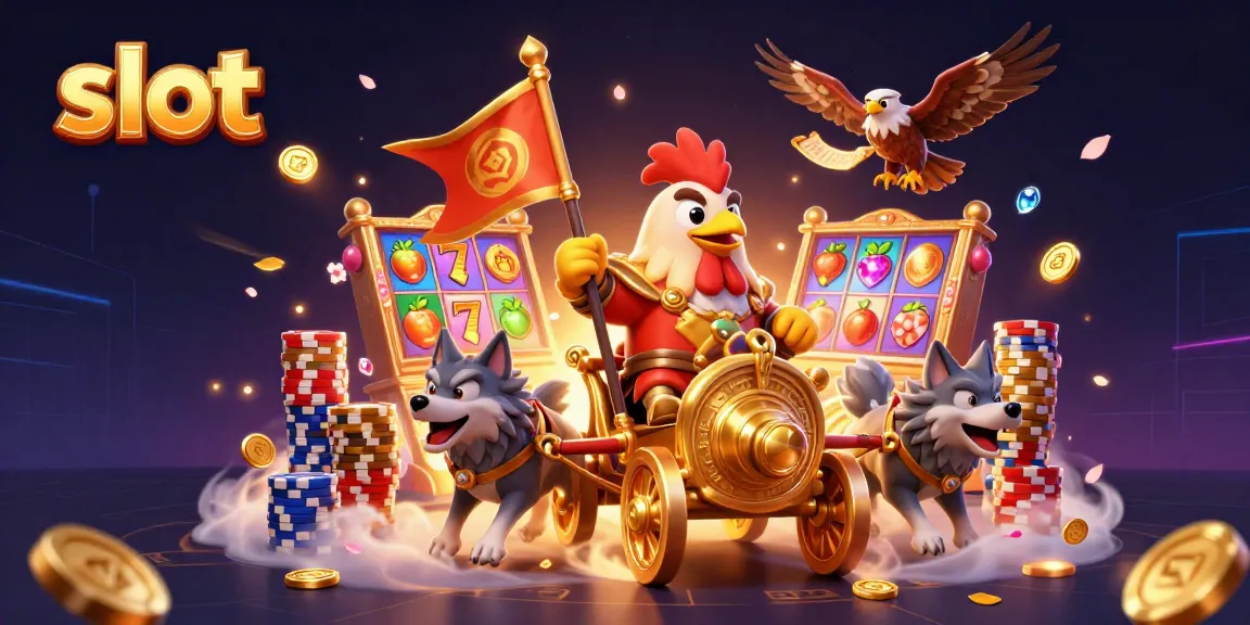 Engage with thrilling slot games featuring vibrant reels and a majestic rooster warrior