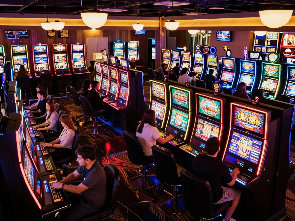 Players enjoying the lucky88 slot machine experience with vibrant colors and exciting gameplay