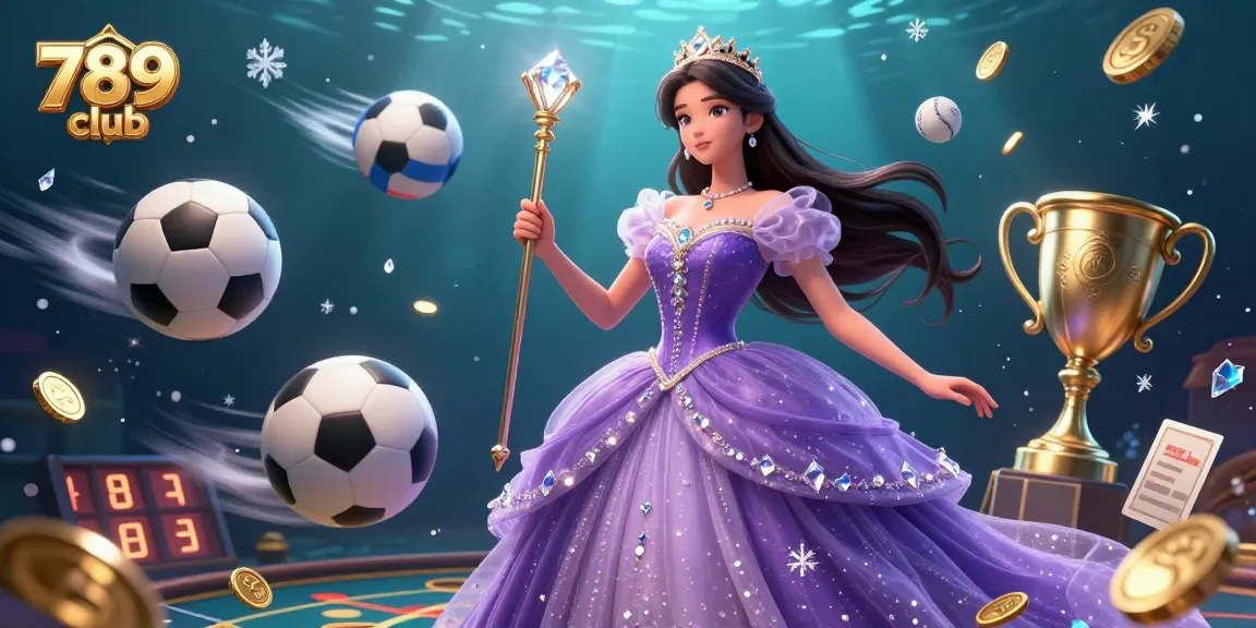Exciting 789 club gambling experience featuring a stunning princess with gaming elements and prizes.