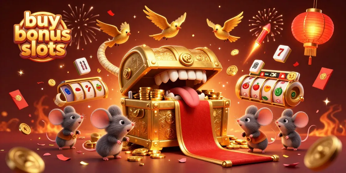 Experience the thrill of buy bonus slots with colorful elements and action-packed casino imagery.