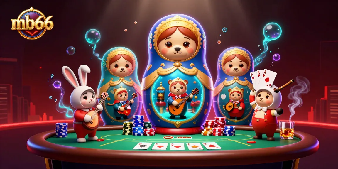 Experience the thrills of mb66 poker action featuring a dynamic scene with colorful characters and chips.