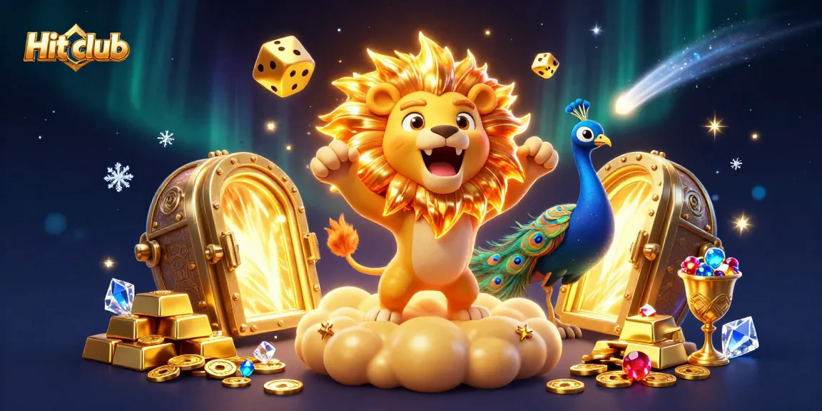 Engage in exciting wins at Hit club with vibrant gambling elements and treasure amidst a cosmic backdrop.