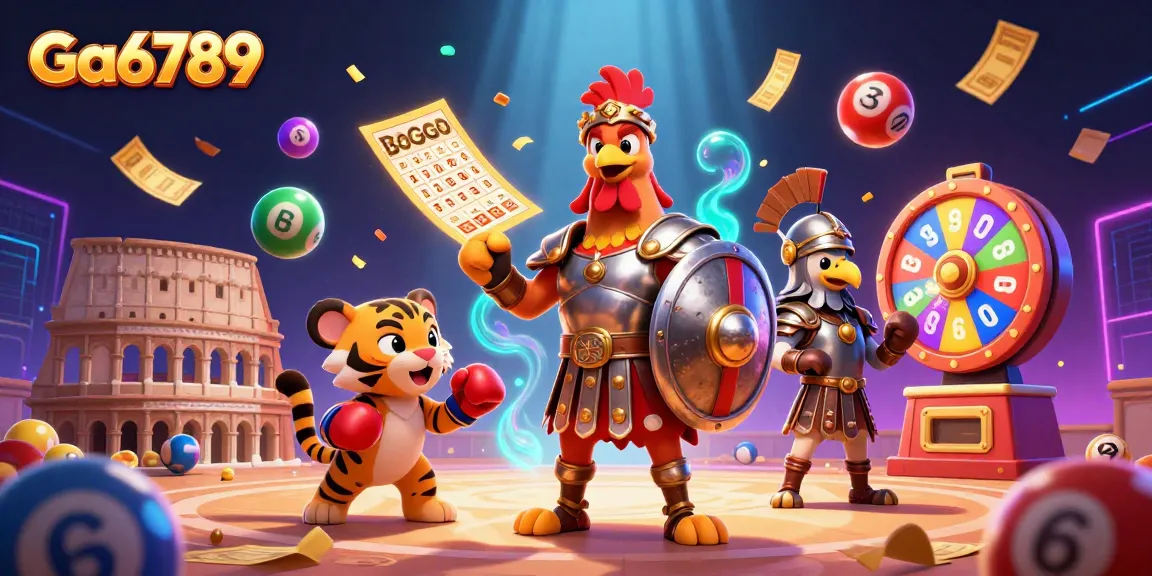 Experience thrilling action at Ga6789 with dynamic gambling elements and a vibrant colosseum scene.