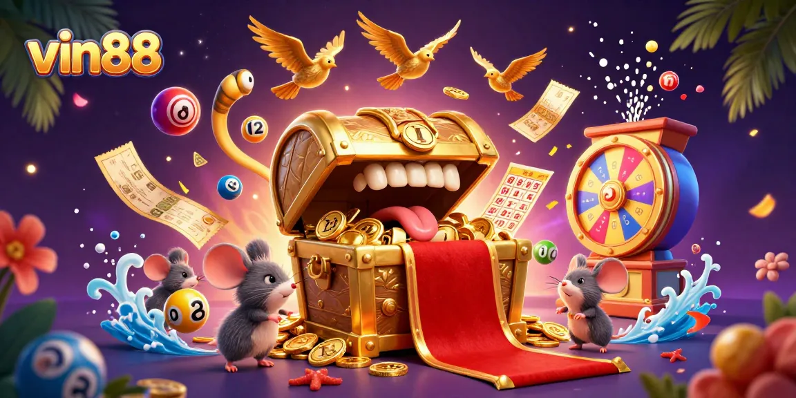 Experience thrilling wins at vin88 with colorful dynamic lottery balls and engaging casino elements.